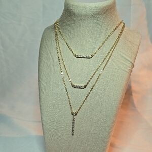 Trendy Gold Layered Necklaces Set